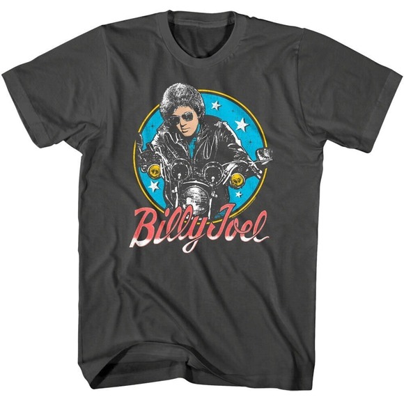 Travon A Other - Billy Joel Biker Hair  T Shirt Motorcycle Pop Stars Music Concert Tour